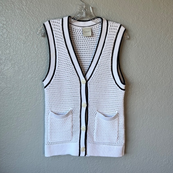 Varley Leilani V-Neck button front Cardigan Tank Club Collection - Picture 6 of 15